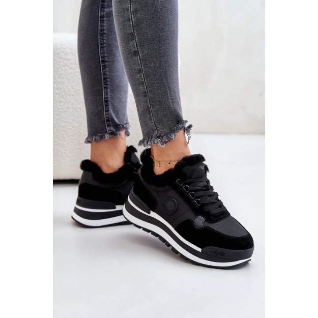 Dámské Zateplené Tenisky Na Platformě Big Star Černé Dámské Zateplené Tenisky Na Platformě Big Star Černé