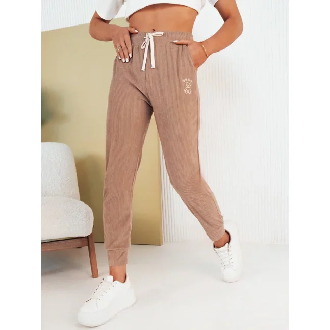 Dámské tepláky BEAR, camel, Dstreet UY2073