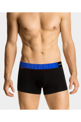 Pánské boxerky ATLANTIC PREMIUM s mikromodal - černé/modré