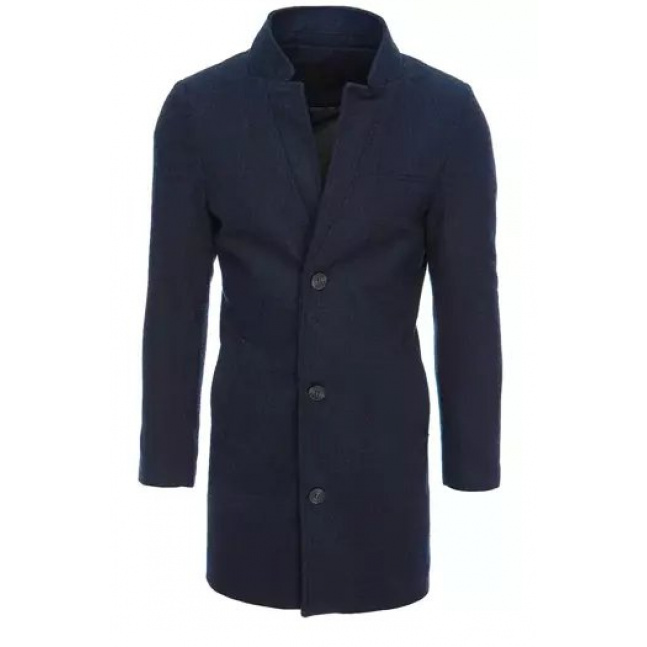 Pánský jednořadý tmavě tmavě modrý kabát Dstreet CX0429