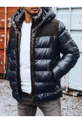 Pánská tmavě modrá prošívaná bunda Dstreet TX4159