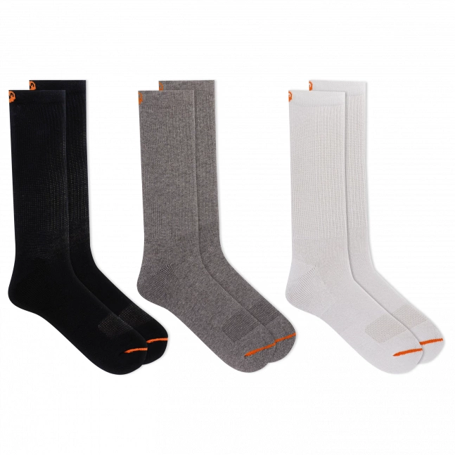 merrell ponožky MEA33564C3B2 BAS01 CUSHIONED COTTON CREW (3 packs) black assorted 1