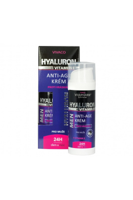 VIVACO Anti-age hydratační krém Hyaluron a Vitamin E VIVAPHARM 50 ml