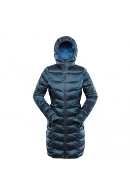 Dlouhý dámský ultralehký kabát ALPINE PRO OREFA mykonos blue