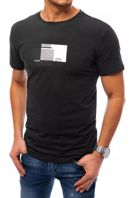 Černé pánské tričko Dstreet RX4715 s potiskem