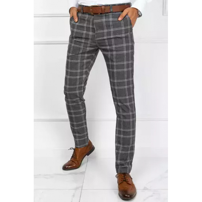 Tmavě šedé pánské kalhoty Dstreet UX3767