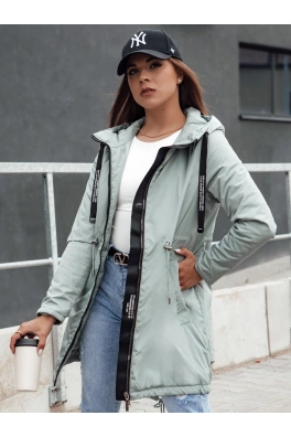 Dámská přechodová parka s kapucí VERCHA zelená Dstreet TY4404