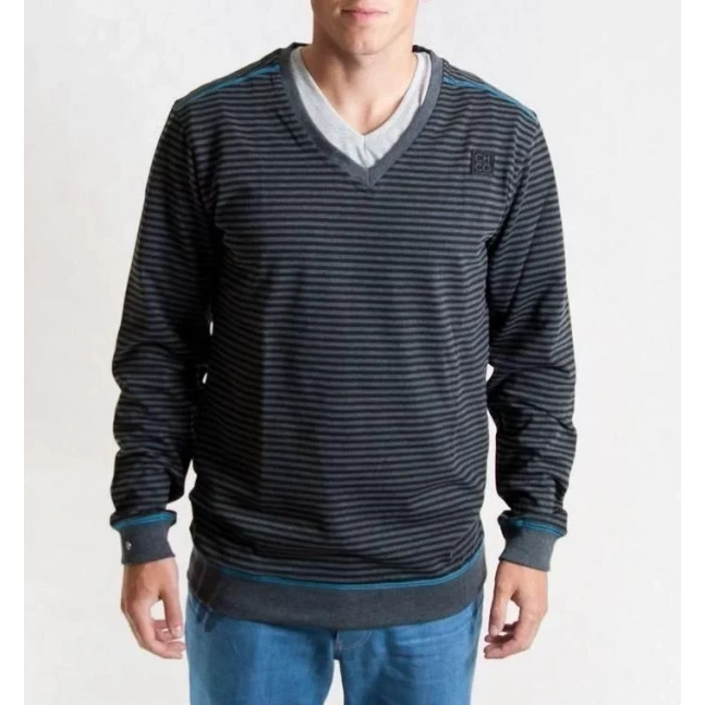 Sweatshirt The V Mel/Black