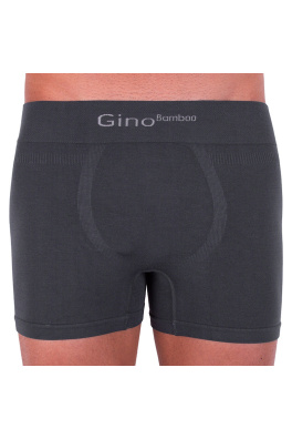 Pánské boxerky Gino bambusové bezešvé šedé (54004)