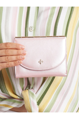 Světle růžová elegantní peněženka