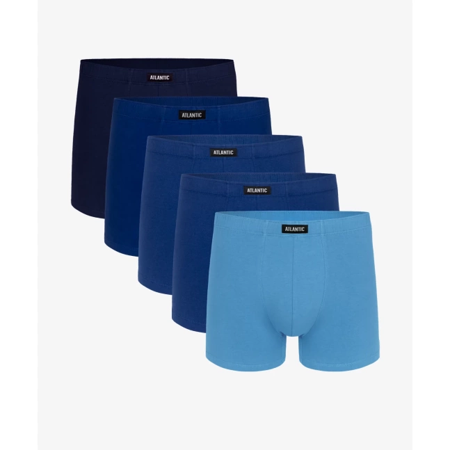 Pánské boxerky ATLANTIC 5Pack - odstíny modré