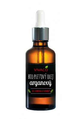 VIVACO 100% BIO Pleťový arganový olej s pipetou 50 ml