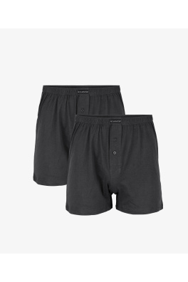 Pánské klasické boxerky ATLANTIC s knoflíčky 2PACK - graphite