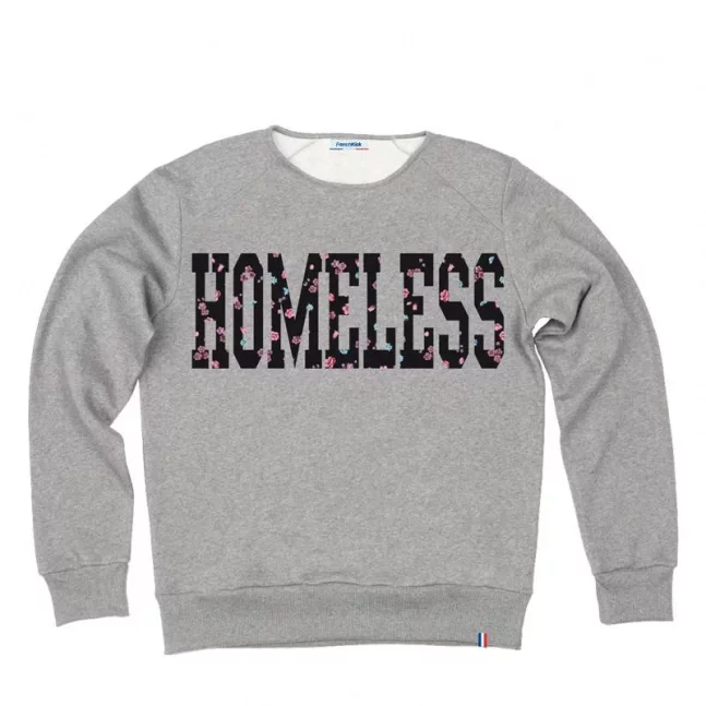 Mikina Homeless Mixed Grey