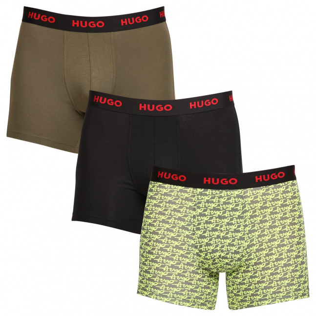 3PACK pánské boxerky Hugo Boss vícebarevné