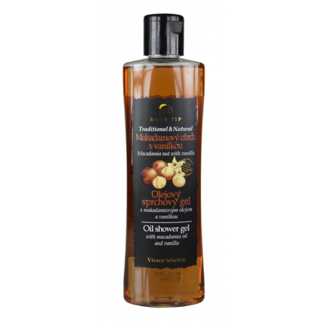 VIVACO Olejový sprchový gel Makadamový ořech s vanilkou BODY TIP 200 ml