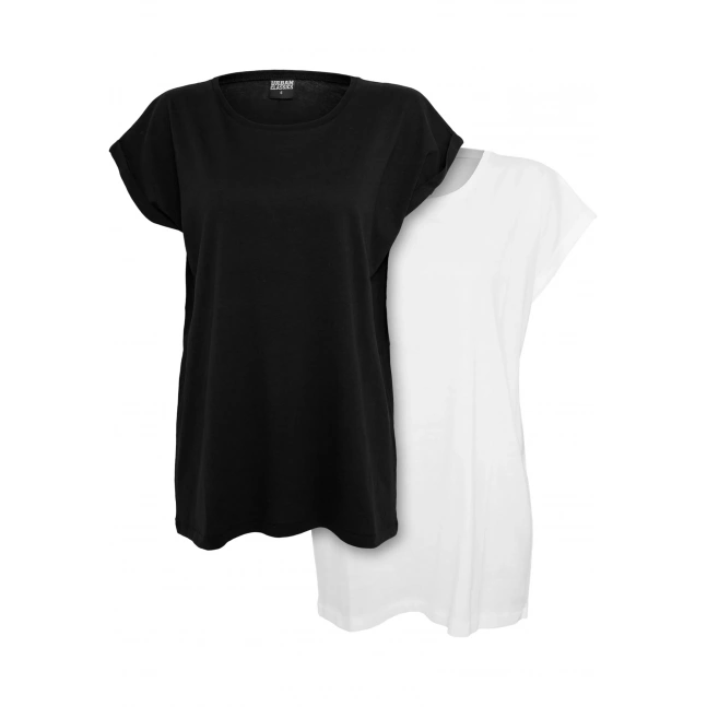 Dámské tričko Urban Classics Extended Shoulder Tee 2-Pack Dámské tričko Urban Classics Extended Shoulder Tee 2-Pack