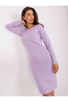 Světle fialové mikinové šaty se zipem