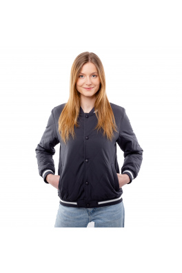 Dámská prošívaná bomber bunda GLANO - tmavě šedá