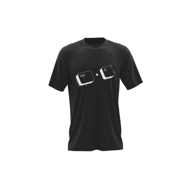 Pánské triko CTRL+C Happy Glano - černá