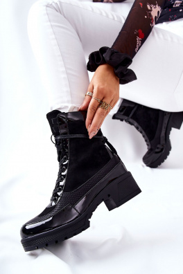 Leather boots Black Meridiah 