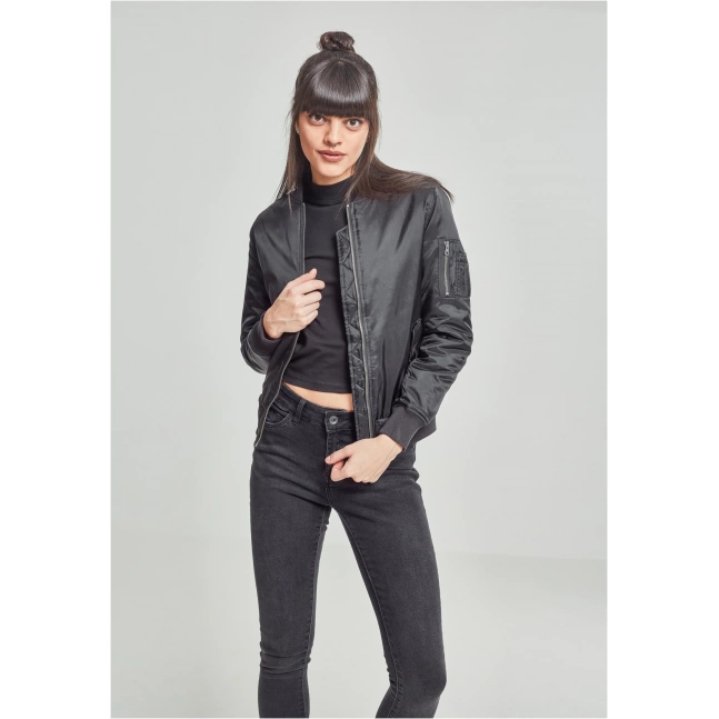 Dámská bunda Basic Bomber Jacket černá