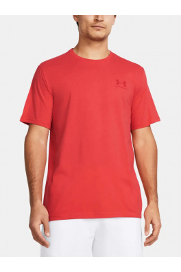 Pánské triko Under Armour Sportstyle Left Chest SS - červené