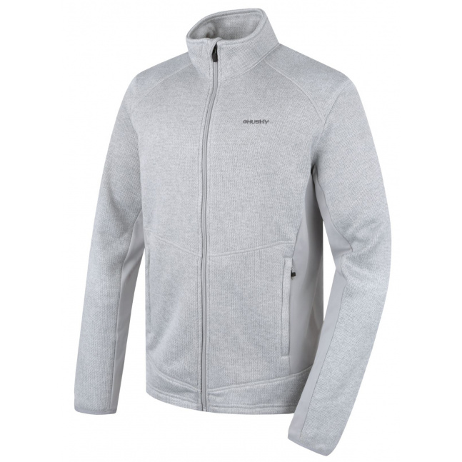 Pánský fleecový svetr na zip HUSKY Alan M light grey