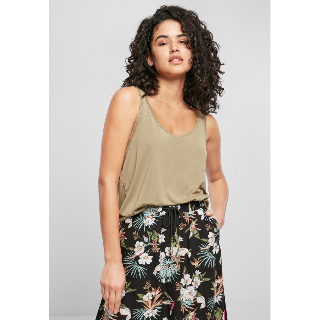 Dámský modal Loose Top khaki