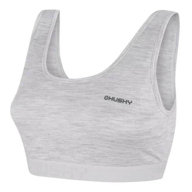 Merino termoprádlo Podprsenka HUSKY Mebra L light grey