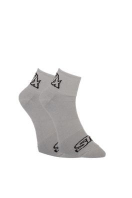 Ponožky Styx kotníkové šedé s černým logem (HK1062)