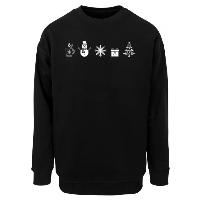 Pánská mikina Merchcode Christmas Elements Crewneck