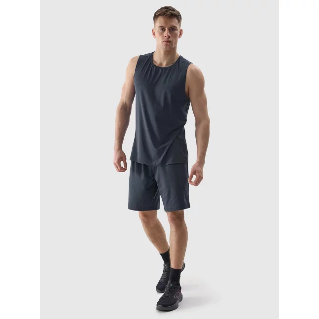 Pánské sportovní rychleschnoucí šortky 4F - denim