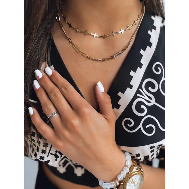 Náhrdelník TROUBLES zlatý Dstreet IY0092 Náhrdelník TROUBLES zlatý Dstreet IY0092