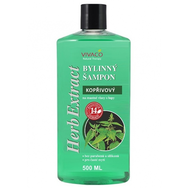 VIVACO Bylinný šampon Kopřiva HERB EXTRACT 500 ml