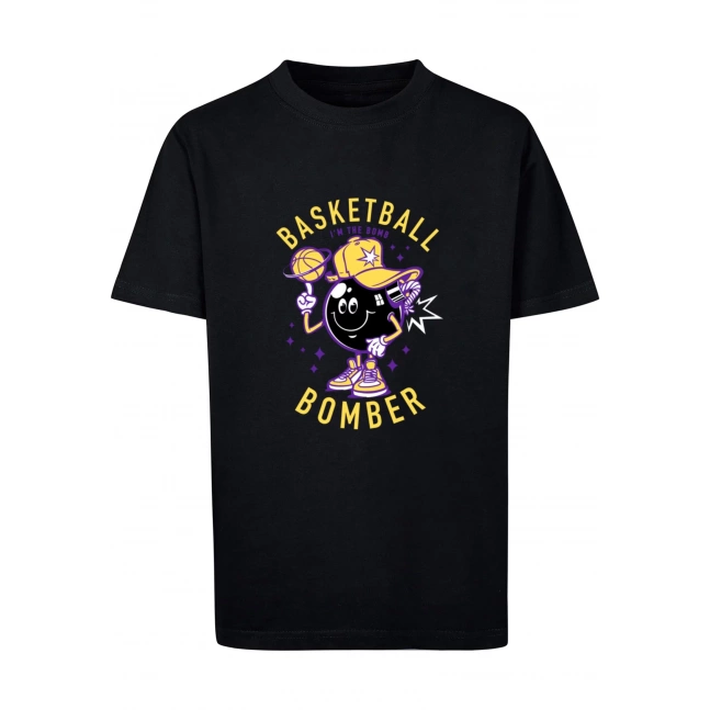 Dětské basketbalové bomber tričko černé