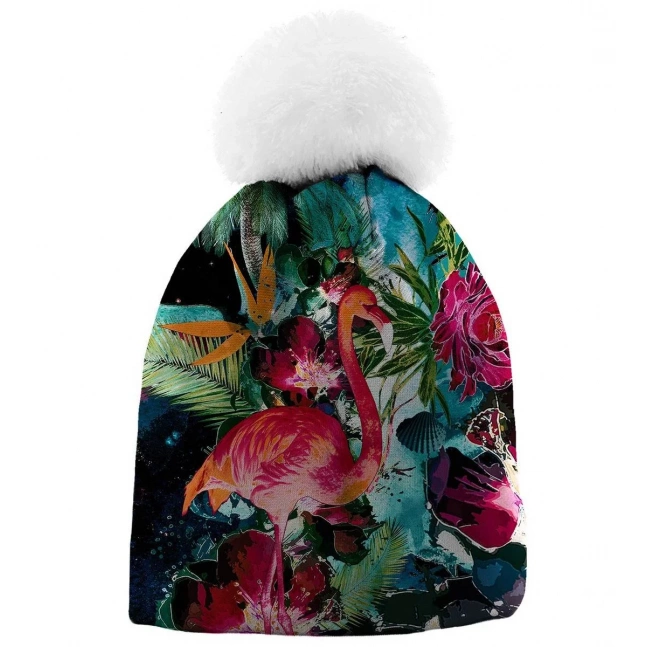Beanie Colorful Flamingo