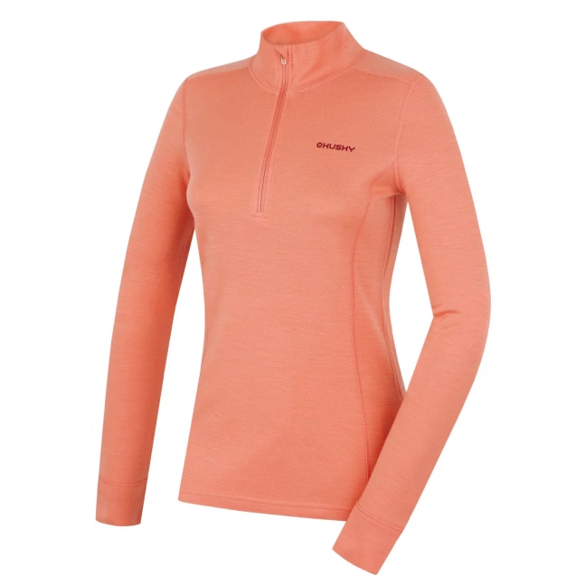 Dámská merino mikina HUSKY Aron Zip L light orange