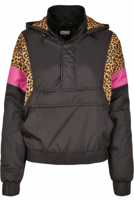 Dámská bunda AOP Mixed Pull Over Black/leo