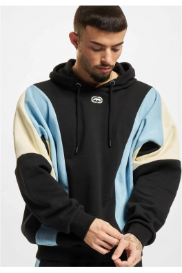 Společnost Ecko Unltd. Mikina Pro s kapucí černá/modrá/bílá