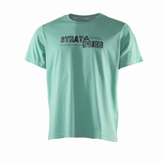 Peak peak round neck t shirt green