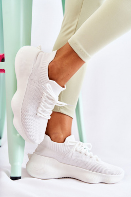 Nazouvací dámské sportovní boty Bíle Dalmiro