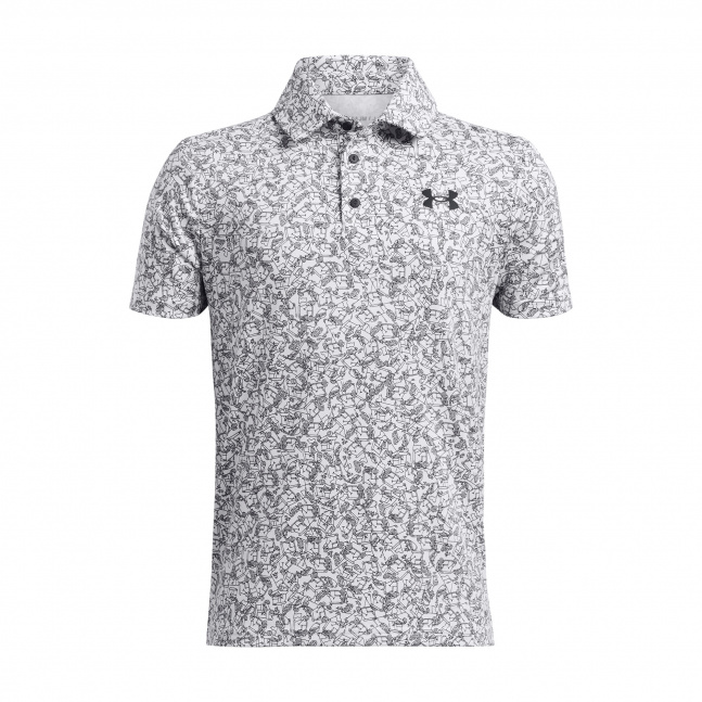 UA Playoff Printed Polo-WHT