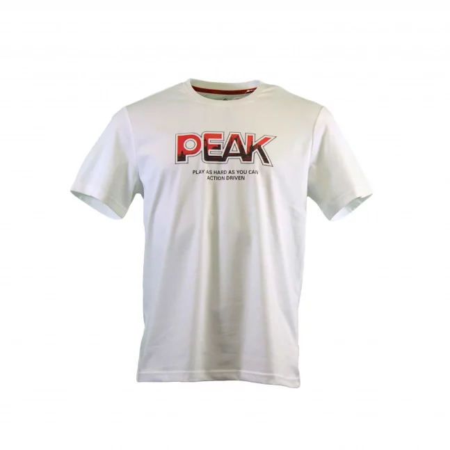Peak peak round neck t shirt white