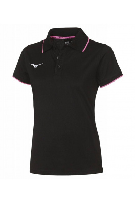 Wom Mizuno Polo/Black/Pink Fluo