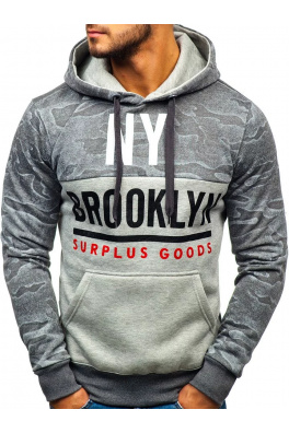 Pánská mikina s kapucí "Brooklyn" DD58 - tmavě šedá,
