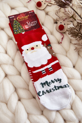 Dámské Vánoční Ponožky Santa Claus S Dárky Cosas Červené