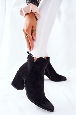 Women’s Boots On High Heel Suede Black Carrick