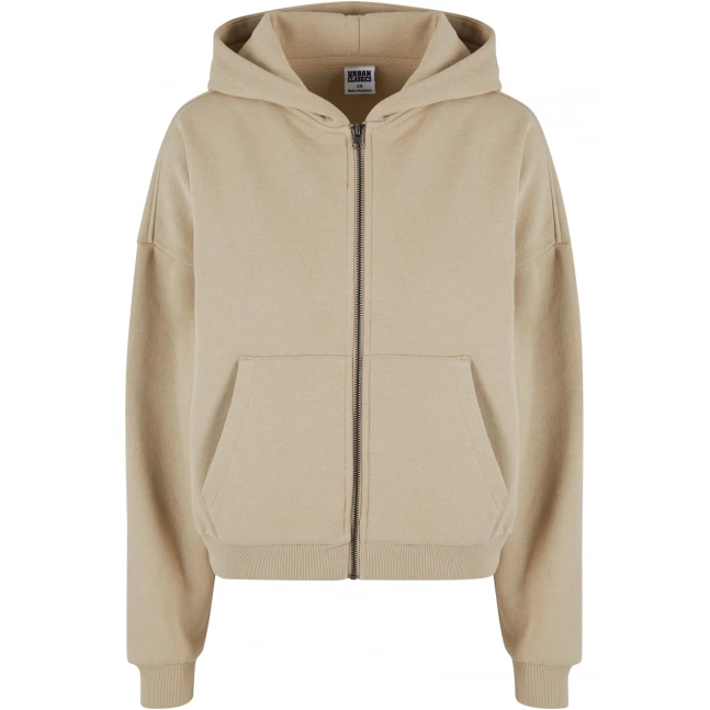 Dámská mikina Boxy Zip Hoody - béžová