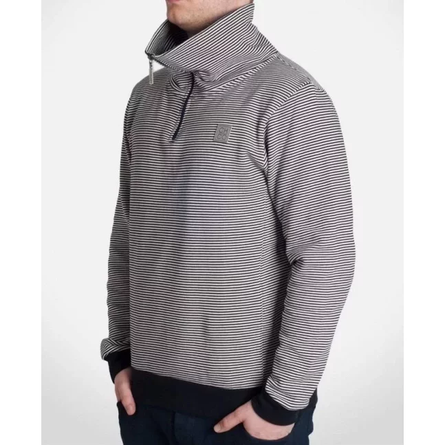 Sweatshirt Troyer Black Grey
